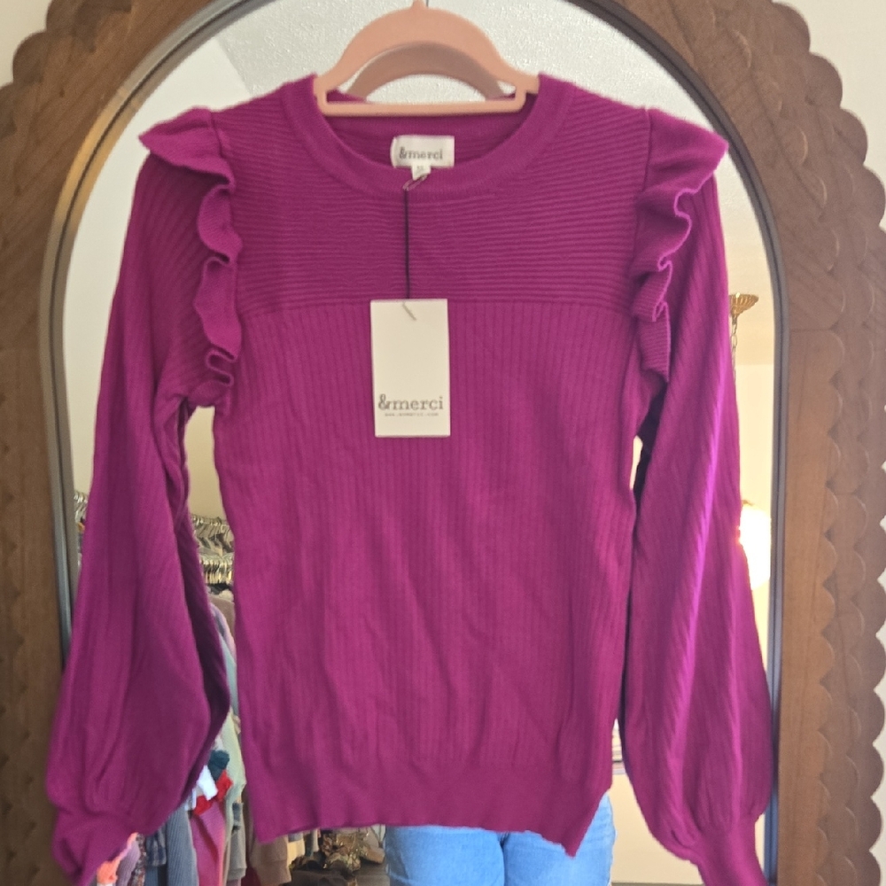 Ruffle Detail Sweater